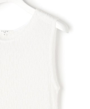 23区 L 【SLOW/一部店舗限定】リンクルレース レイヤード ワンピース ホワイト系