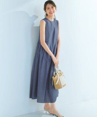 23区 デニムローン ワンピース ネイビー系