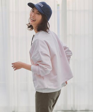 UNFILO ハイストレッチ ドロストスウェット ピンク