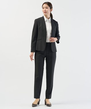 J.PRESS LADIES 【セットアップ対応】BAHARIYE SOLID テーパード パンツ ブラック系