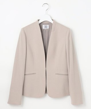 J.PRESS LADIES 【セットアップ対応】ウールスムース ノーカラー ジャケット ベージュ系