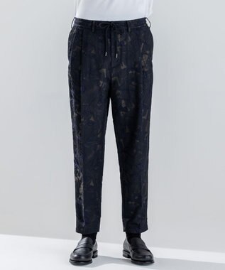 JOSEPH HOMME 【新柄】モロッカンジャガード ドロスト付ワイドテーパードパンツ/ ORIGIN CONVERTIBLE ブラック系5