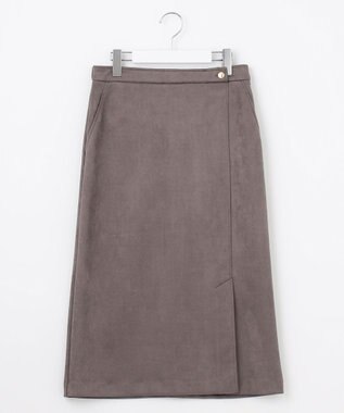 J.PRESS LADIES 【洗える】スエードダンボール スカート ブラウン系