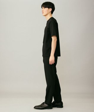 UNFILO MENS 【OCEANS 雑誌・web・YouTube 掲載】WOOL TOUCH 機能美パンツ スリム【東レ開発のウール見え高機能素材】 ブラック