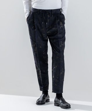 JOSEPH HOMME 【新柄】モロッカンジャガード ドロスト付ワイドテーパードパンツ/ ORIGIN CONVERTIBLE ブラック系5