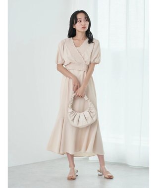 earth music&ecology ＳＥＴ２点カシュクールプルオーバー＋ワンピース Ivory