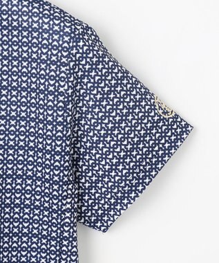 23区GOLF 【WOMEN】モノグラム柄 ハーフジップカットソー ネイビー系5