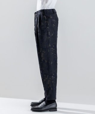 JOSEPH HOMME 【新柄】モロッカンジャガード ドロスト付ワイドテーパードパンツ/ ORIGIN CONVERTIBLE ブラック系5