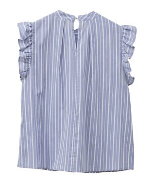 Green Parks ・ＥＬＥＮＣＡＲＥ　ＤＵＥ　ストライプフリルブラウス Blue