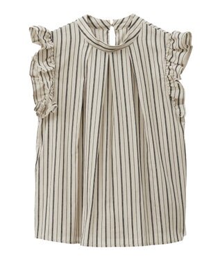 Green Parks ・ＥＬＥＮＣＡＲＥ　ＤＵＥ　ストライプフリルブラウス Blue