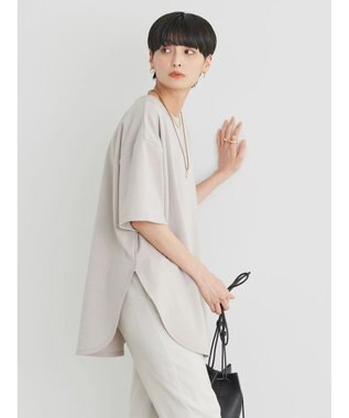 AMERICAN HOLIC 抗菌防臭　Ｄａｉｌｙ！　裾ラウンドカットチュニック1 Gray Beige