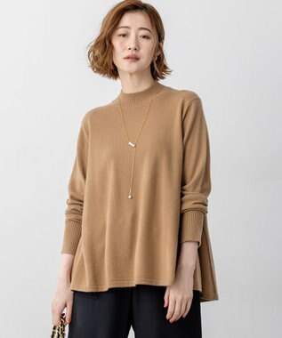 【洗える】ピュアカシミヤ フレア ニット