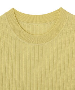 YECCA VECCA 【マシンウォッシャブル】ノースリーブリブニット Yellow