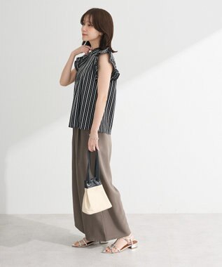 Green Parks ・ＥＬＥＮＣＡＲＥ　ＤＵＥ　ストライプフリルブラウス Blue