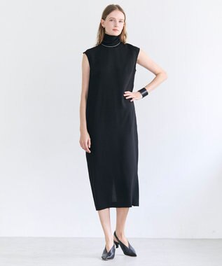 BEIGE， FLEUR / ドレープニット ネックドレス Navy