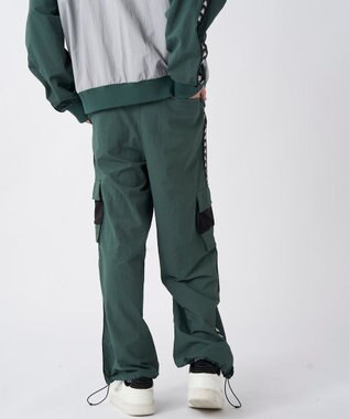 OP／FILA 【Kappa】バンダ ナイロントラックパンツ グリーン