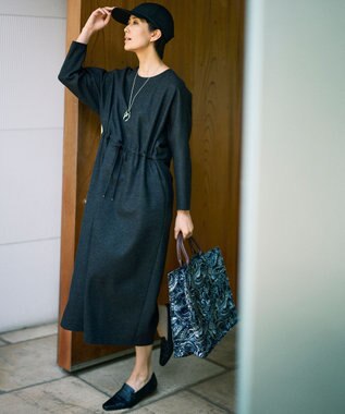 自由区 【カタログ掲載】TWダンボールジャージ ワンピース グレー