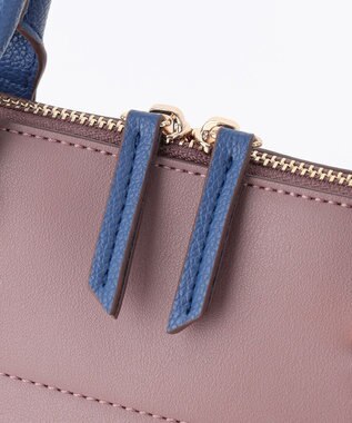 組曲 【ショルダーベルト付き】ボストンハンド バッグ ネイビー系1