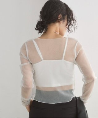 WEGO 【ANGIE VINTAGE】シャーリングラメシアートップス ホワイト