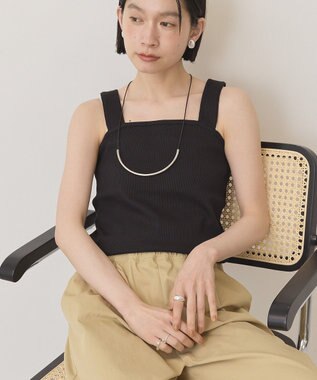 AMERICAN HOLIC 【抗菌防臭】スクエアベアタンクトップ Black