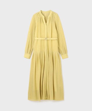 GRACE CONTINENTAL メッシュレースカフタンワンピース イエロー