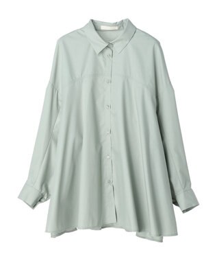 Green Parks ・ｆｕｒｒｙ　ｒａｔｅ　変形キリカエシャツチュニック Gray