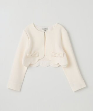 ANY KIDS グログラン リボン ジャケット ホワイト