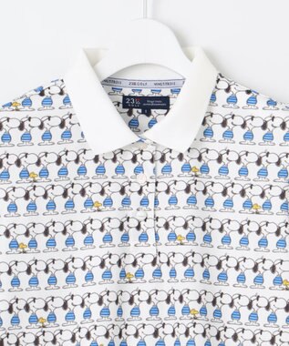 23区GOLF 【PEANUTS】【WOMEN】スヌーピーコラボ 総柄ポロシャツ ホワイト系5
