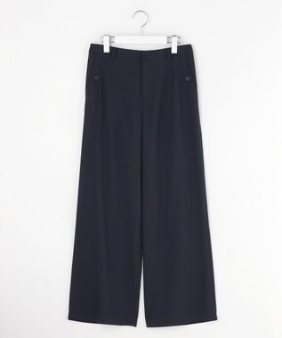 J.PRESS LADIES S トロピカルストレッチ ワイド パンツ ネイビー系