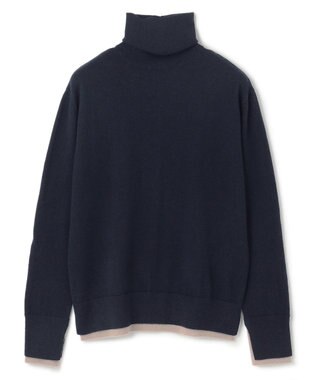 BEIGE， 【洗える】POMPE / ウールカシミヤタートルネックニット Navy×Taupe