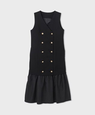 GRACE CONTINENTAL カルゼコンビジレワンピース ブラック