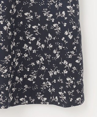 J.PRESS LADIES L 【洗える】 スパンローンフラワー フレアー スカート ネイビー系5