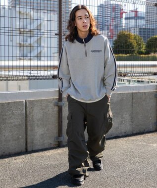 WEGO ナイロンカーゴパンツ カーキ