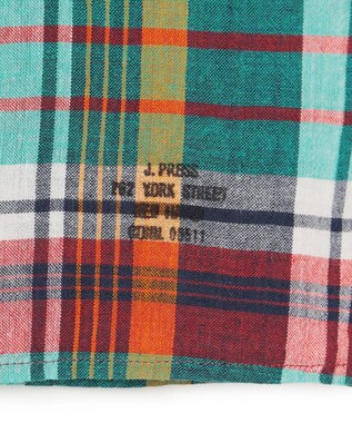 J.PRESS MEN 【J.PRESS ORIGINALS】Indian Madras Regular half Sleeve Shirt / Baggy-Fit グリーン系3