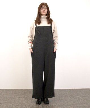 J.PRESS YORK STREET 【WOMEN】ウールライクジャージー オーバーオール グレー系