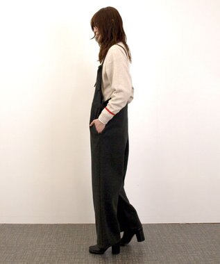 J.PRESS YORK STREET 【WOMEN】ウールライクジャージー オーバーオール グレー系
