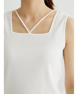 Green Parks マルチストラップテレコタンク Off White