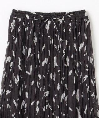 ANY アートドットプリントスカート スレートベース