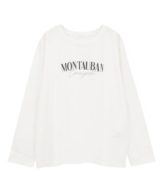 Green Parks キレイ目ロゴ長袖Ｔシャツ Off White