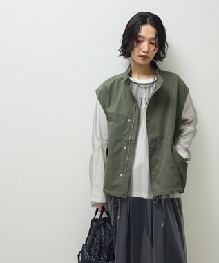 Green Parks キレイ目ロゴ長袖Ｔシャツ Off White