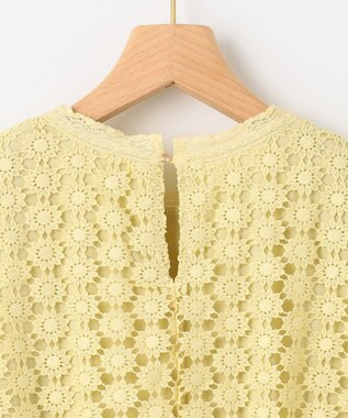 組曲 【洗える】フラワーレース ブラウス イエロー系
