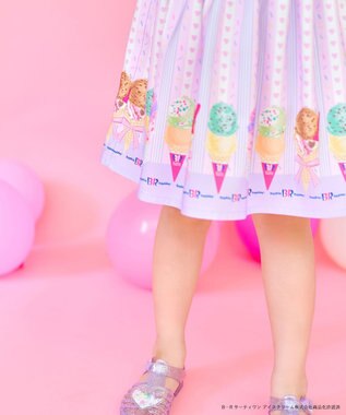 ANY KIDS 【any FAM×サーティワン アイスクリーム】ストライプ ワンピース ラベンダー