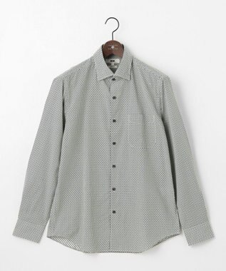 JOSEPH ABBOUD 【キングサイズ・オーガニックコットン使用】コットンプリント シャツ オリーブ系5