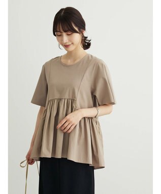 Green Parks ・ＥＬＥＮＣＡＲＥ　ＤＵＥイソザイキリカエプルオーバー Gray Beige