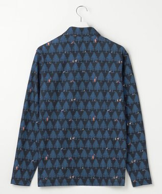 23区GOLF 【MEN/キングサイズ】白夜ゴルフ柄 長袖シャツ ネイビー系5