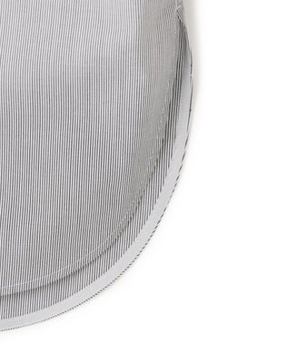 ICB 【洗える】 クリーンブロード バンドカラーシャツ ブラックストライプ系