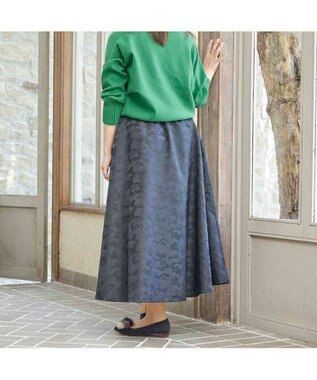 MODE ET JACOMO <MODE ET JACOMO>ファー付ポインテッドトゥフラットパンプス ダークグレースエード