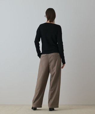 GRACE CONTINENTAL タックカーブパンツ ベージュ