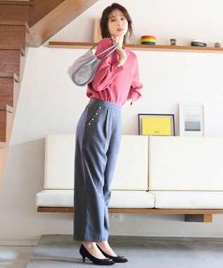 ANY SIS 【洗える】彩色兼美 ニット ローズピンク