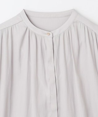 ANY 【洗濯機可能】とろみギャザーブラウス グレージュ